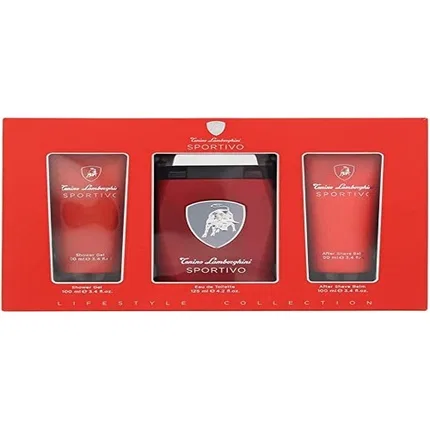 Набор парфюмерный Lamborghini Sportivo, 3 предмета, Eau De Toilette 125ml, Shower Gel 100ml