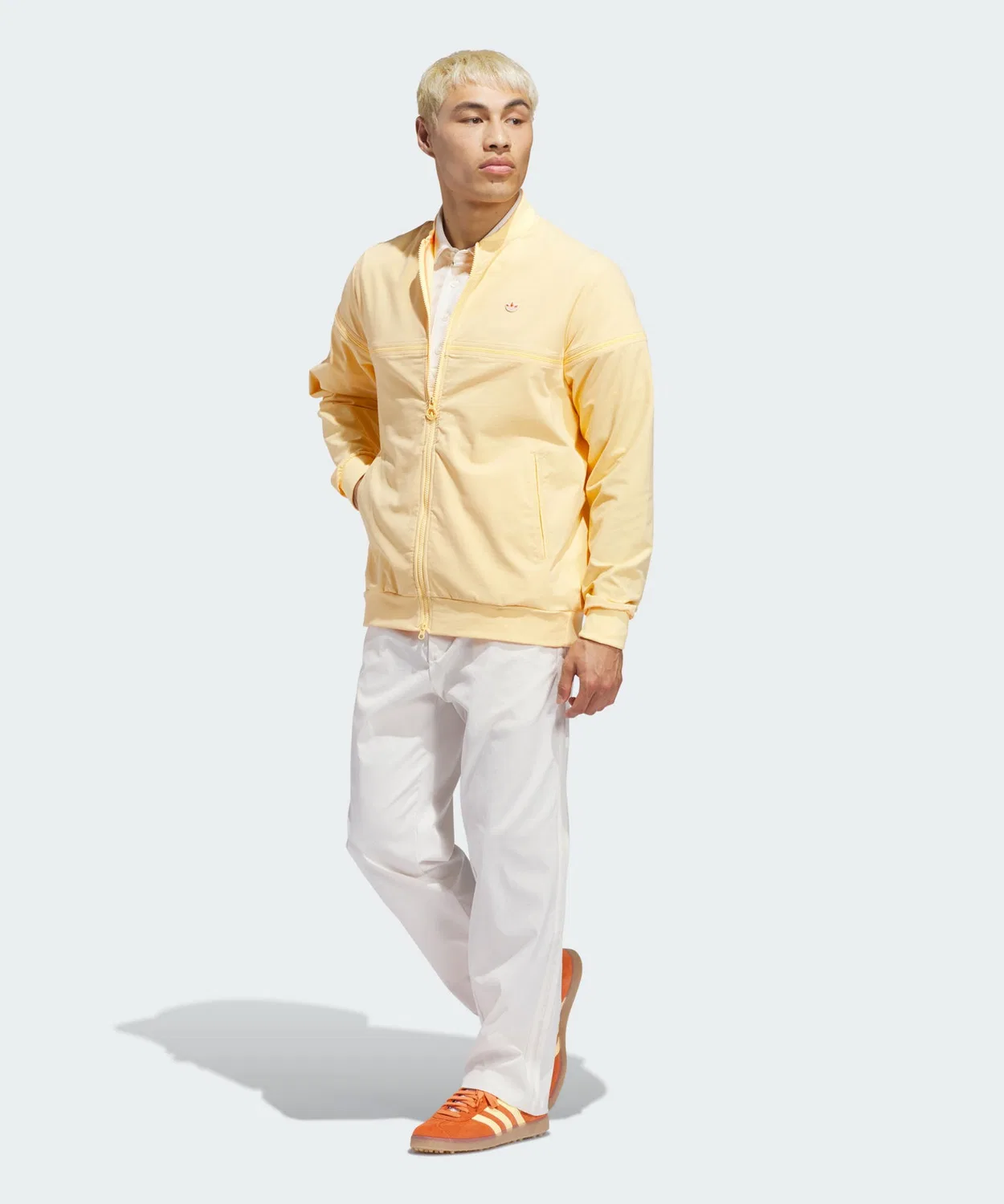 Мужская куртка-бомбер с принтом Adidas, Yellow — фото 4