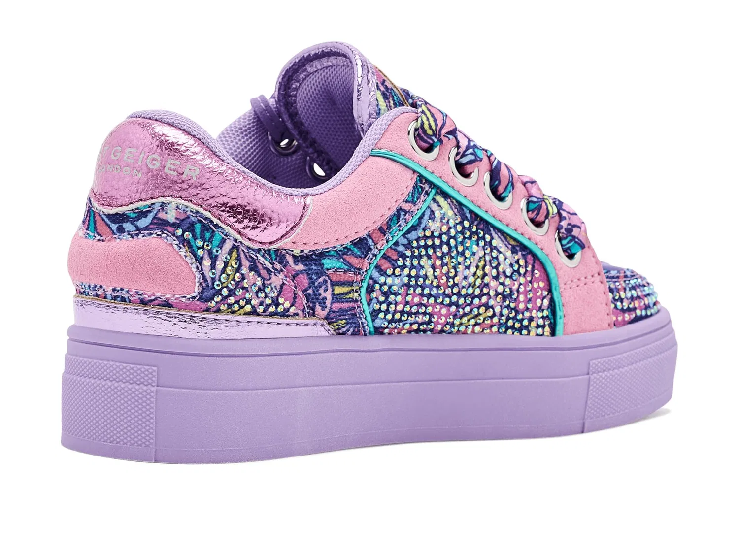 Кроссовки Mini Southbank Tag (для маленьких и больших детей) Kurt Geiger London Kids, Purple Multi — фото 4