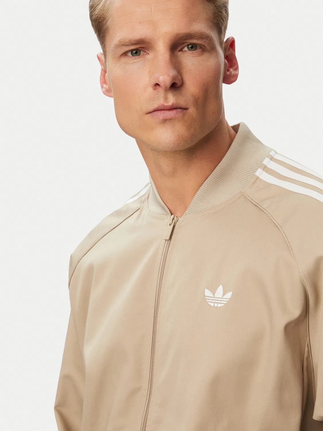 Мужская толстовка стандартного кроя Sst Adicolor Classics Cotton Twill Adidas, бежевый — фото 4