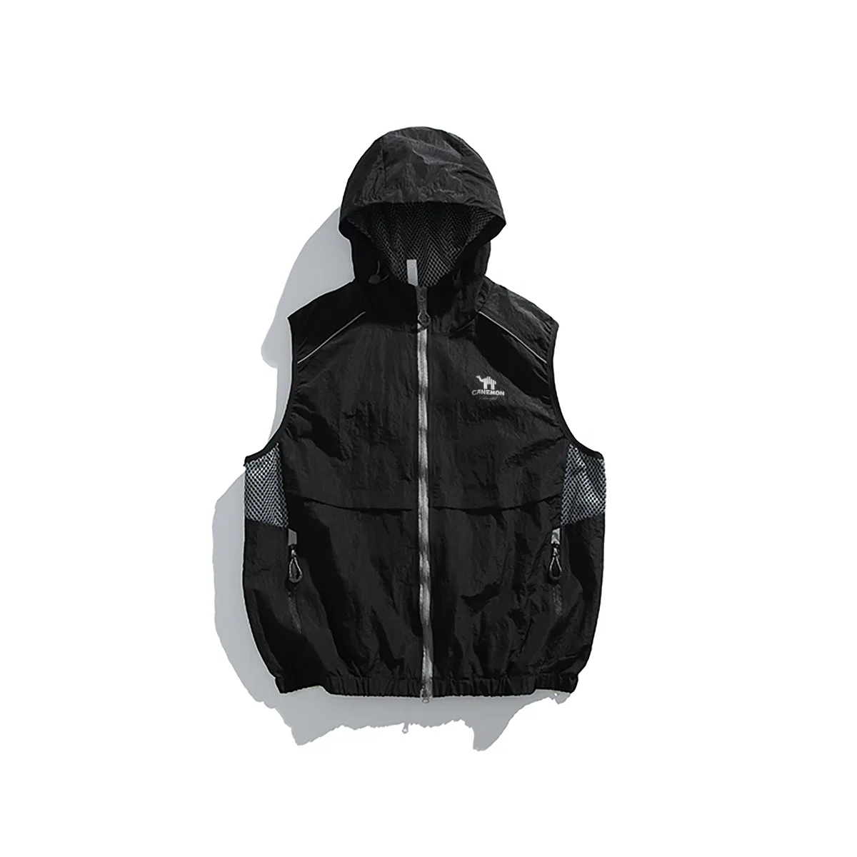 Детская куртка с капюшоном, ветрозащитная, LINGHANGLUOTUO, Obsidian Black