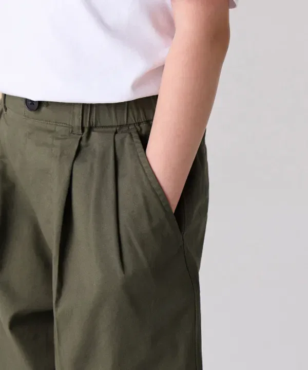 Широкие брюки balloon fit на резинке, хлопок, Musinsa Standard Kids, хаки — фото 4
