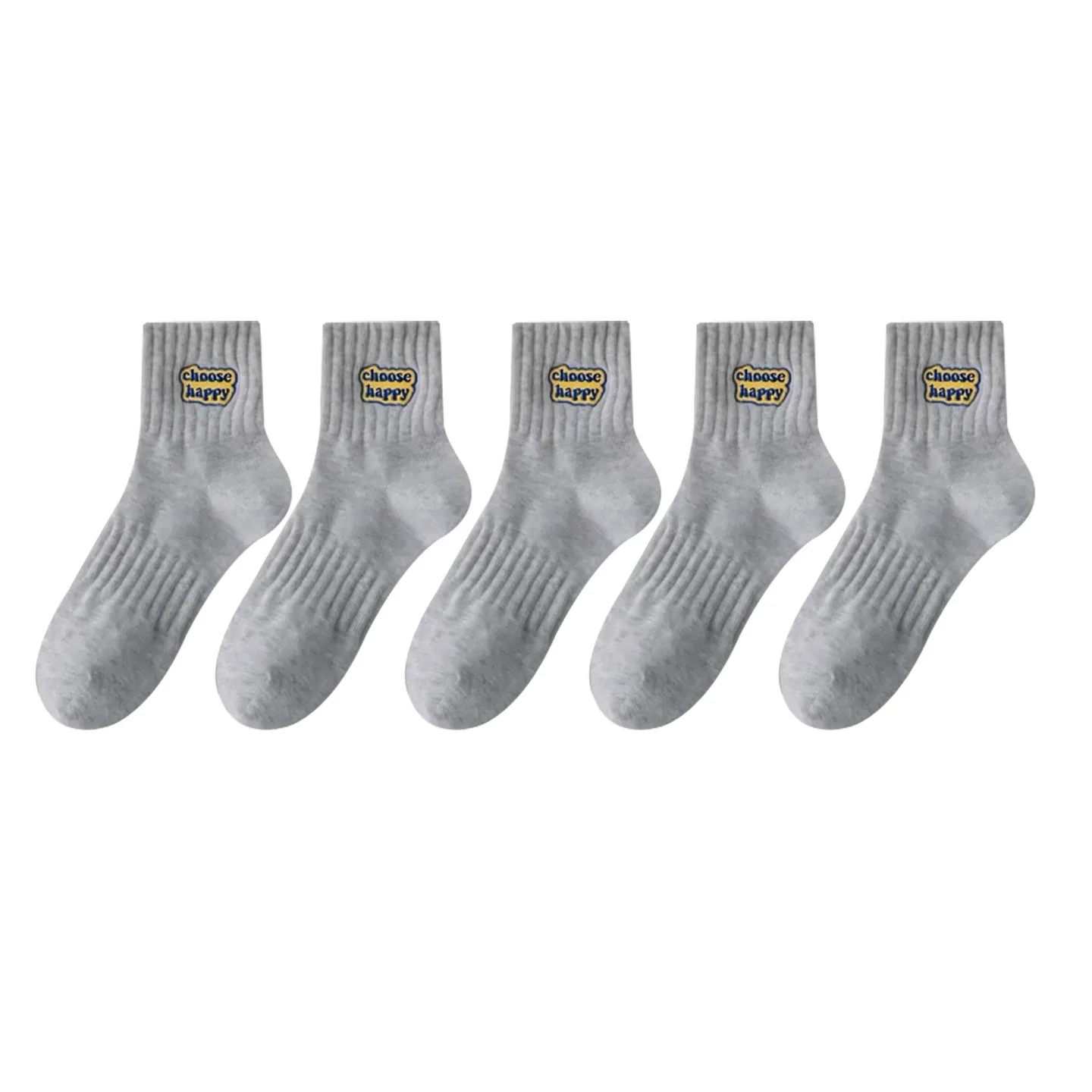 Детские носки с длинным голенищем набор 5 пар MINISO, Gray