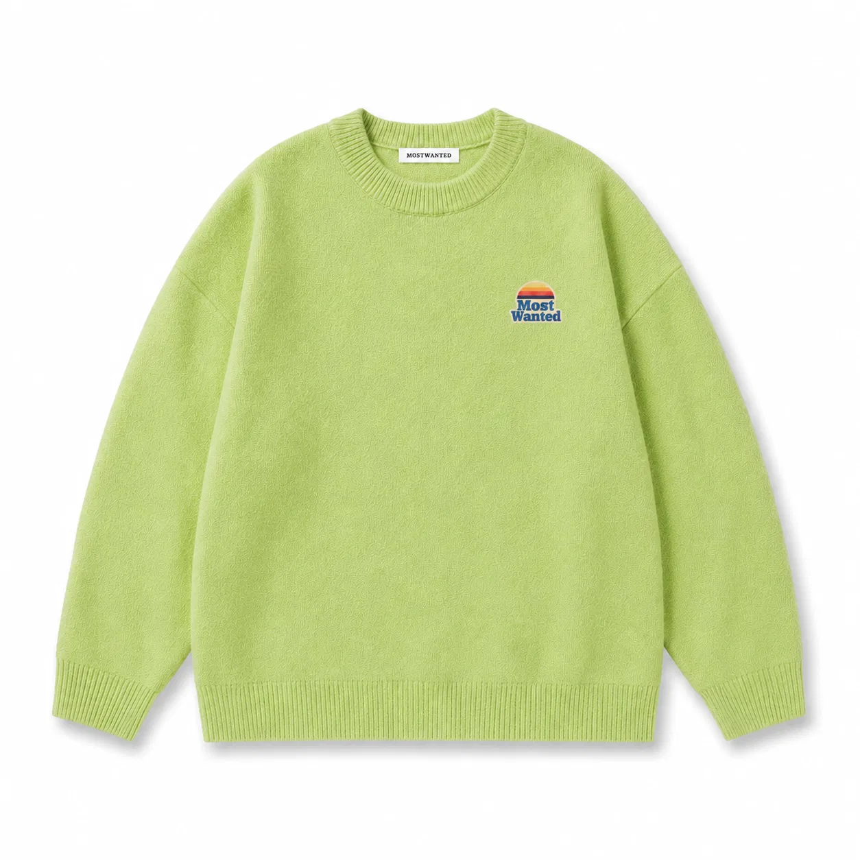Детский свитер с круглым вырезом и свободным кроем Unisex Crew Neck Moderate, MostwantedLab, Green