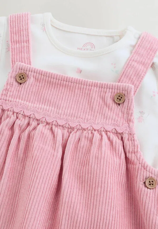 Комплект из платья с цветочным принтом Set - day dress Next, pink, розовый — фото 2