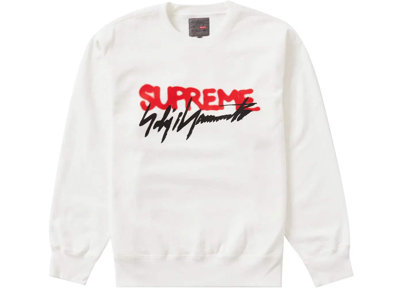 Мужской свитшот с принтом Supreme Yohji Yamamoto Crewneck, White