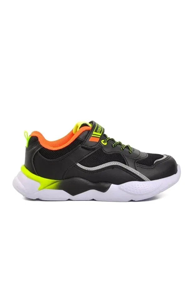 Детские спортивные кроссовки на липучке Generic Brands, Black Orange