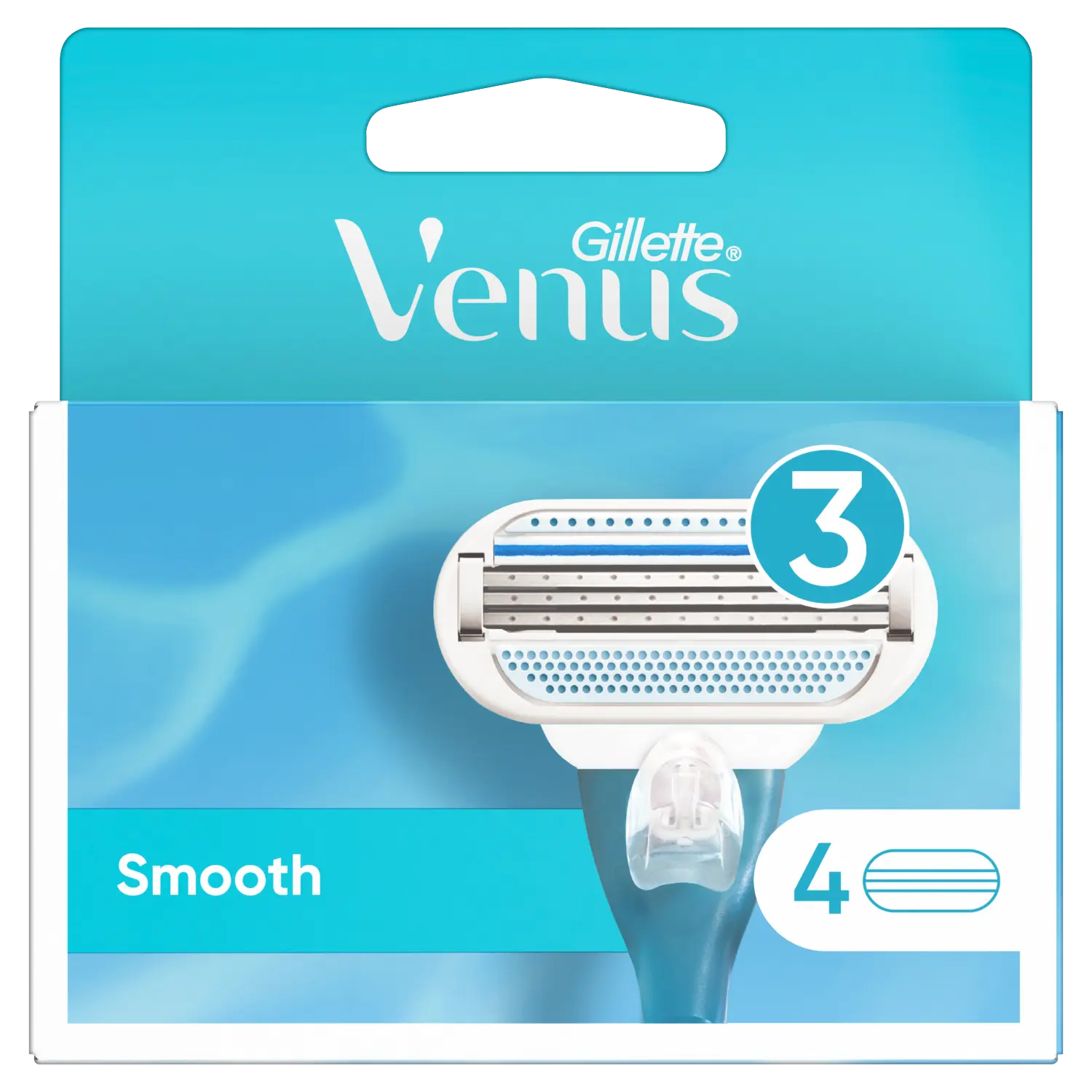 Gillette Venus Smooth сменные кассеты для женских бритв, 4 шт/уп. — фото 2