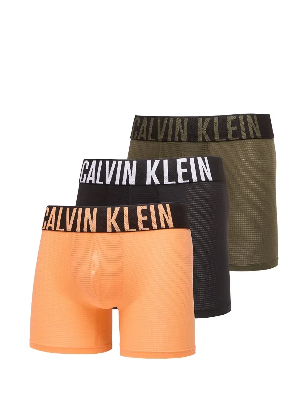Боксеры с логотипом на поясе (набор из трех штук) Calvin Klein, оранжевый