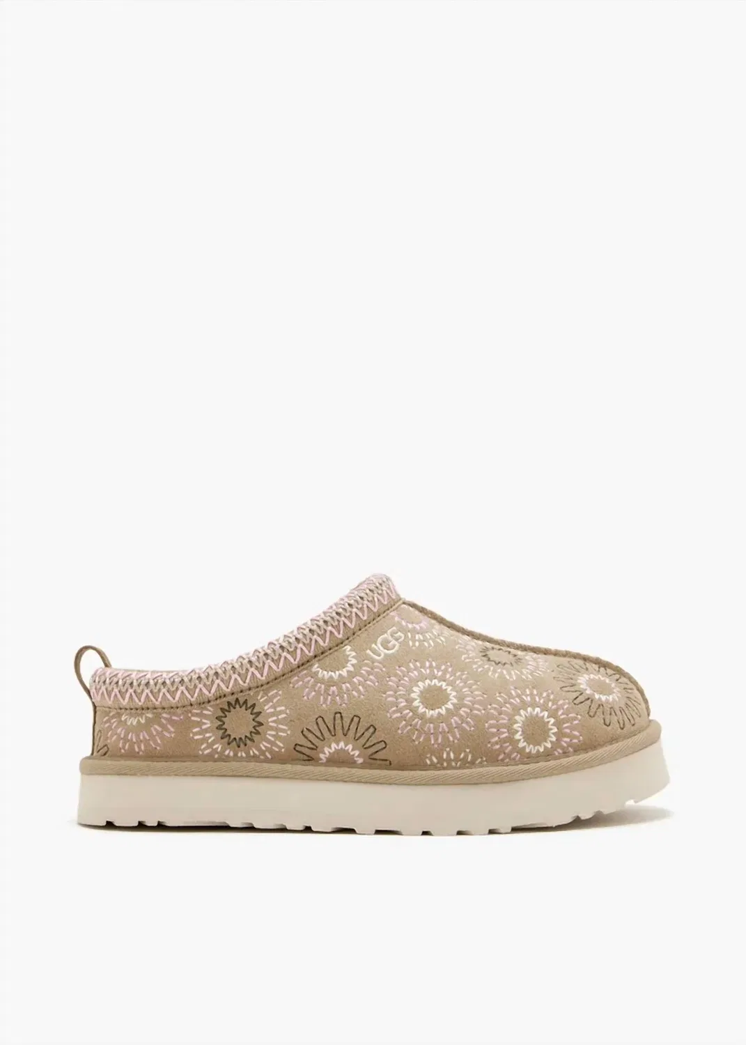 Детские тапочки UGG с вышивкой Tazz Sun Stitch, Mustard Seed