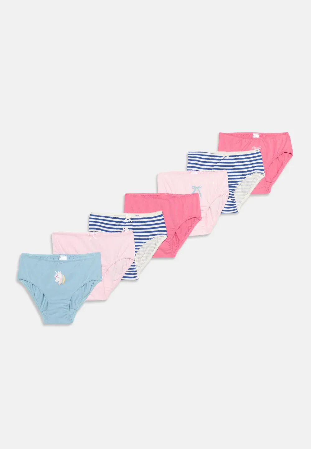 Комплект из 7 трусиков - хипстеры Friboo By Zalando, Blue/Light Pink/Pink
