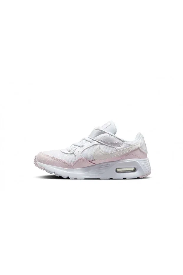 Детские кеды для девочек с липучкой Air max sc (psv) Nike, White — фото 2