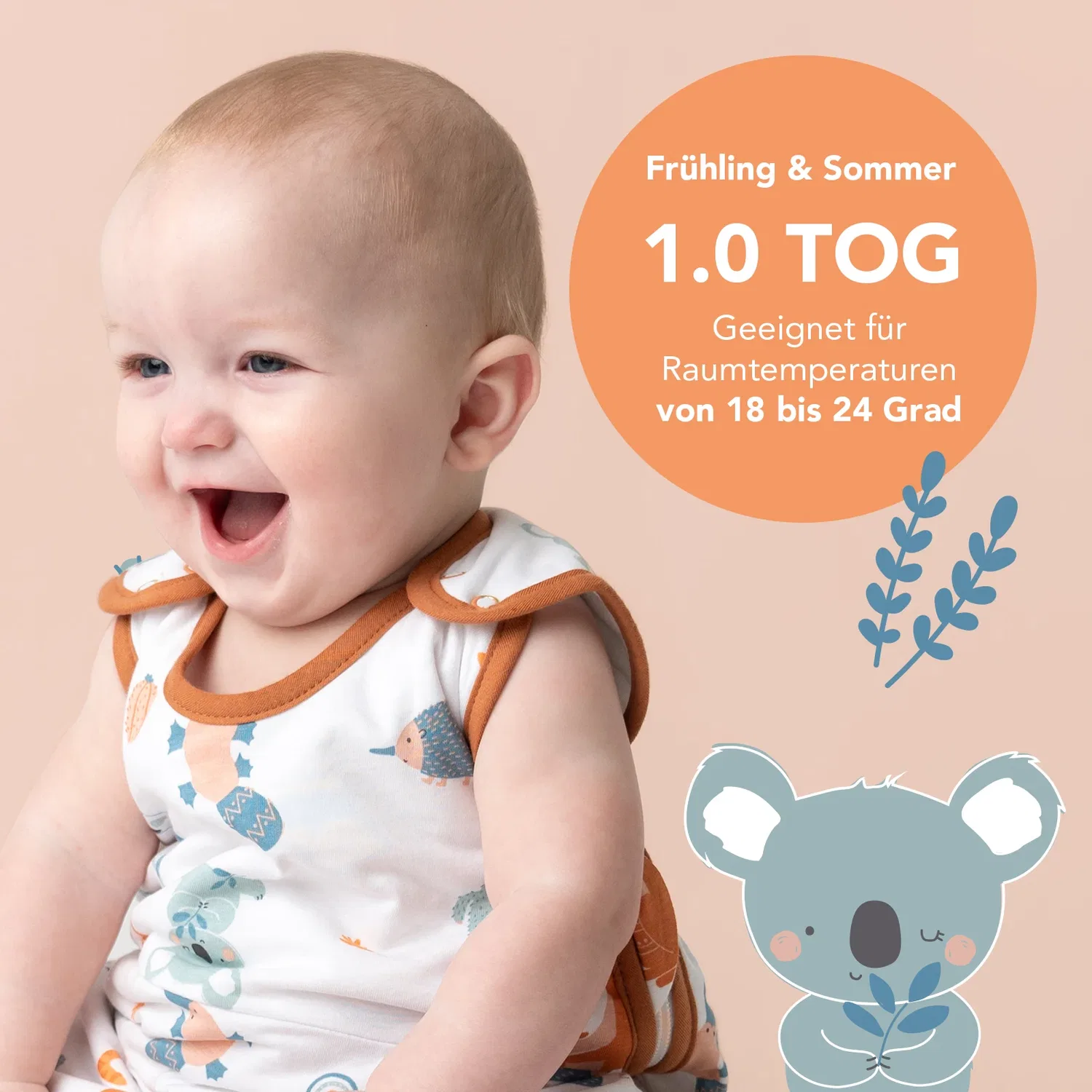Спальный мешок для малыша 1.0 TOG Schlummersack, коричневый — фото 4