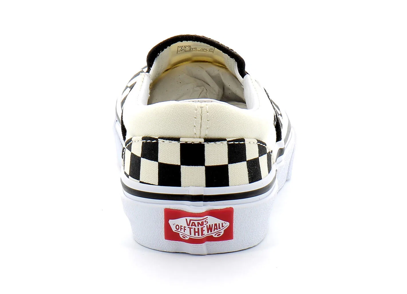 Детские кеды-слипоны с шахматным принтом Classic Slip-On Vans, Bunt Weiss — фото 4