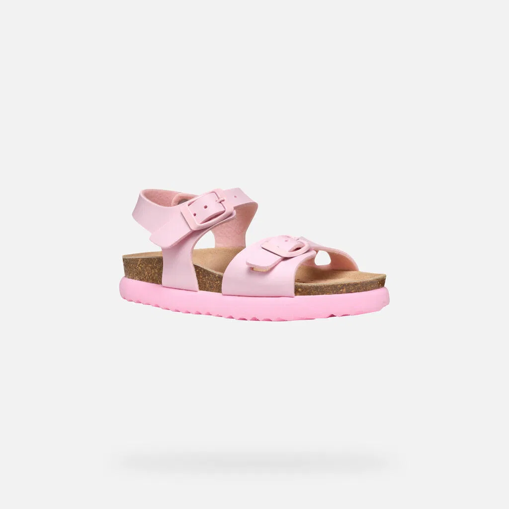 Детские сандалии с ремешком Geox J Sandal Bubblebow G, Цвет: Hellrosa — фото 4