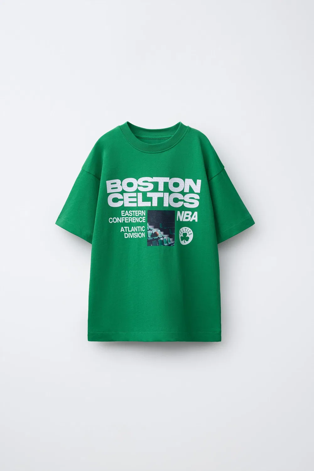 Футболка с принтом NBA - Celtics ZARA, Green