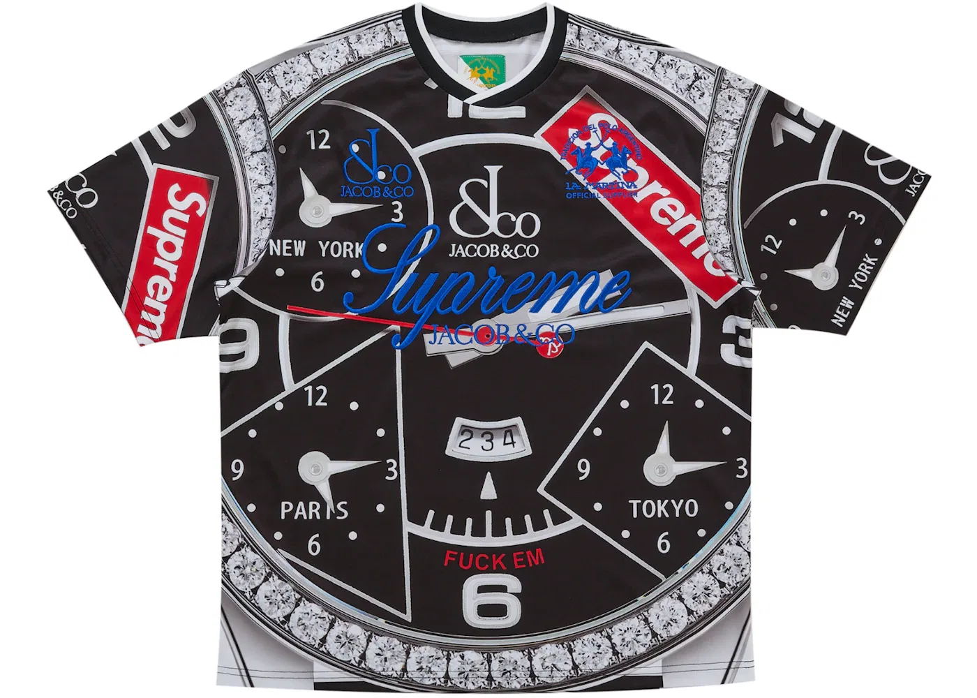 Мужская футболка Supreme La Martina Soccer Jersey, Black