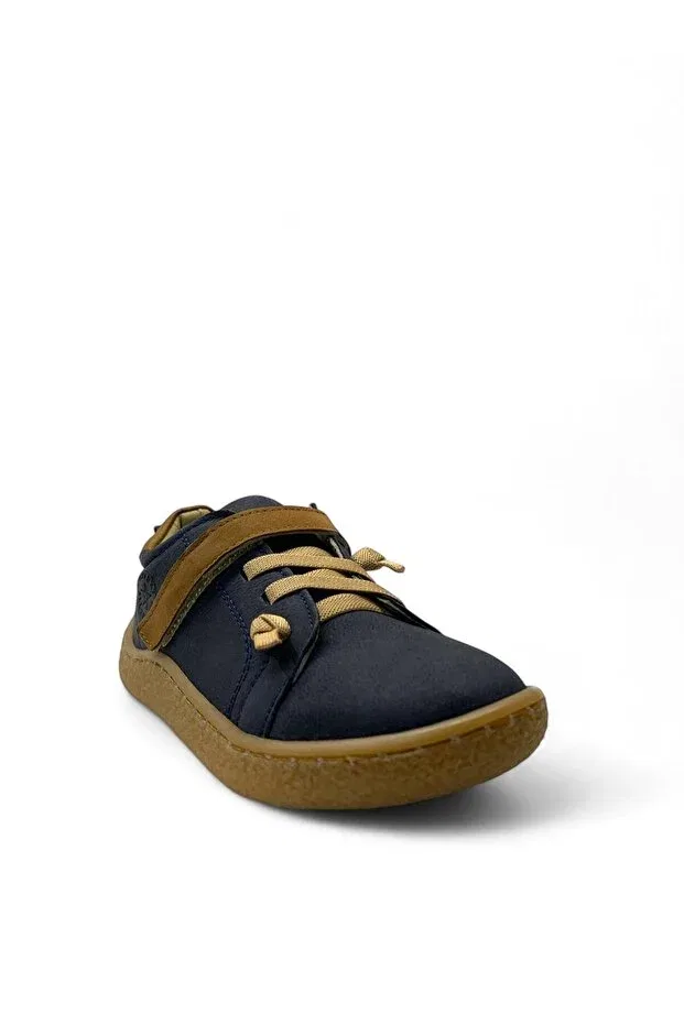 Детские ортопедические туфли для мальчиков на липучке Tuğba Ortopedi, Navy Blue/Taba — фото 2