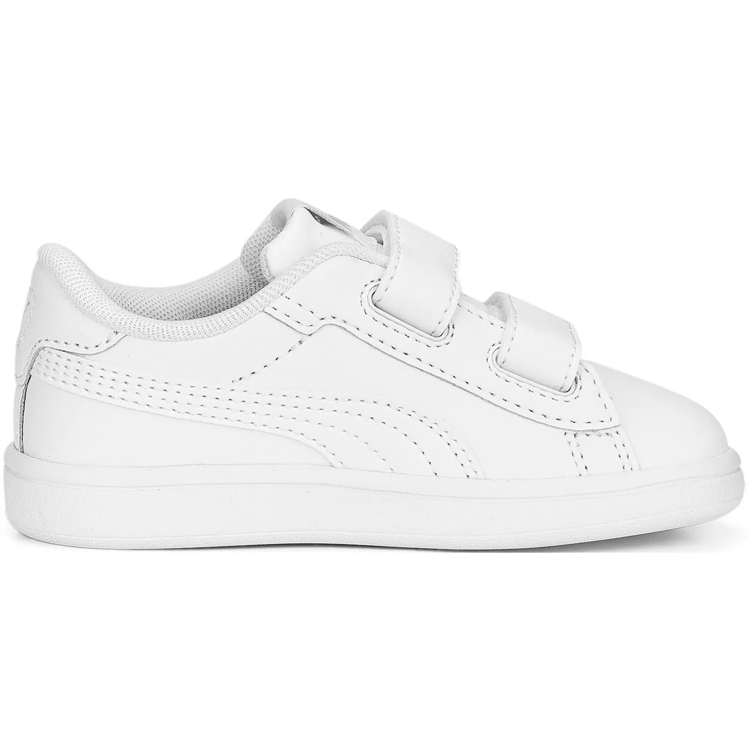Детские кроссовки с липучками PUMA Smash 3.0 L V INF, White/Cool Light Gray — фото 3