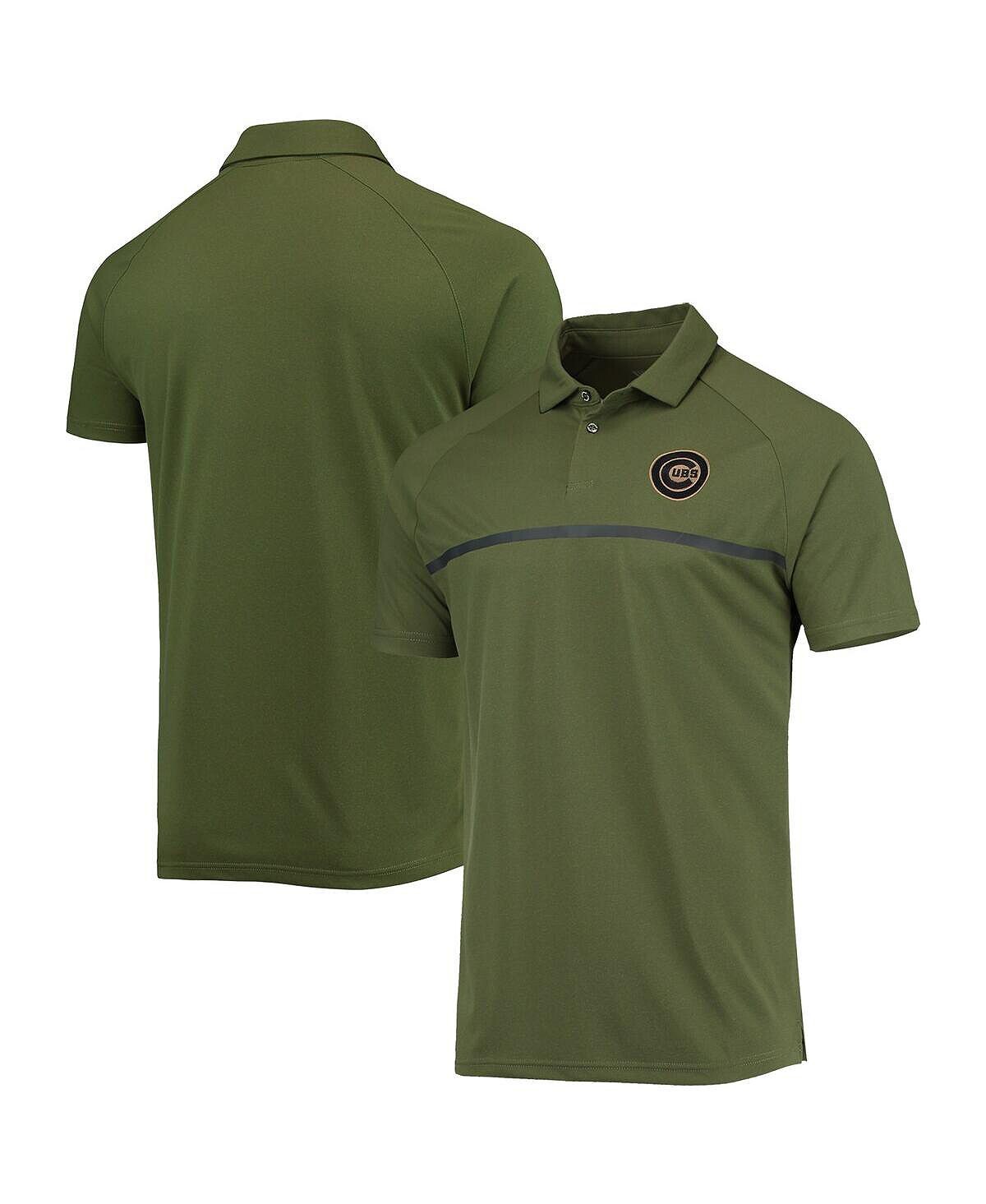 

Мужская оливковая рубашка поло с регланами chicago cubs delta sector LevelWear