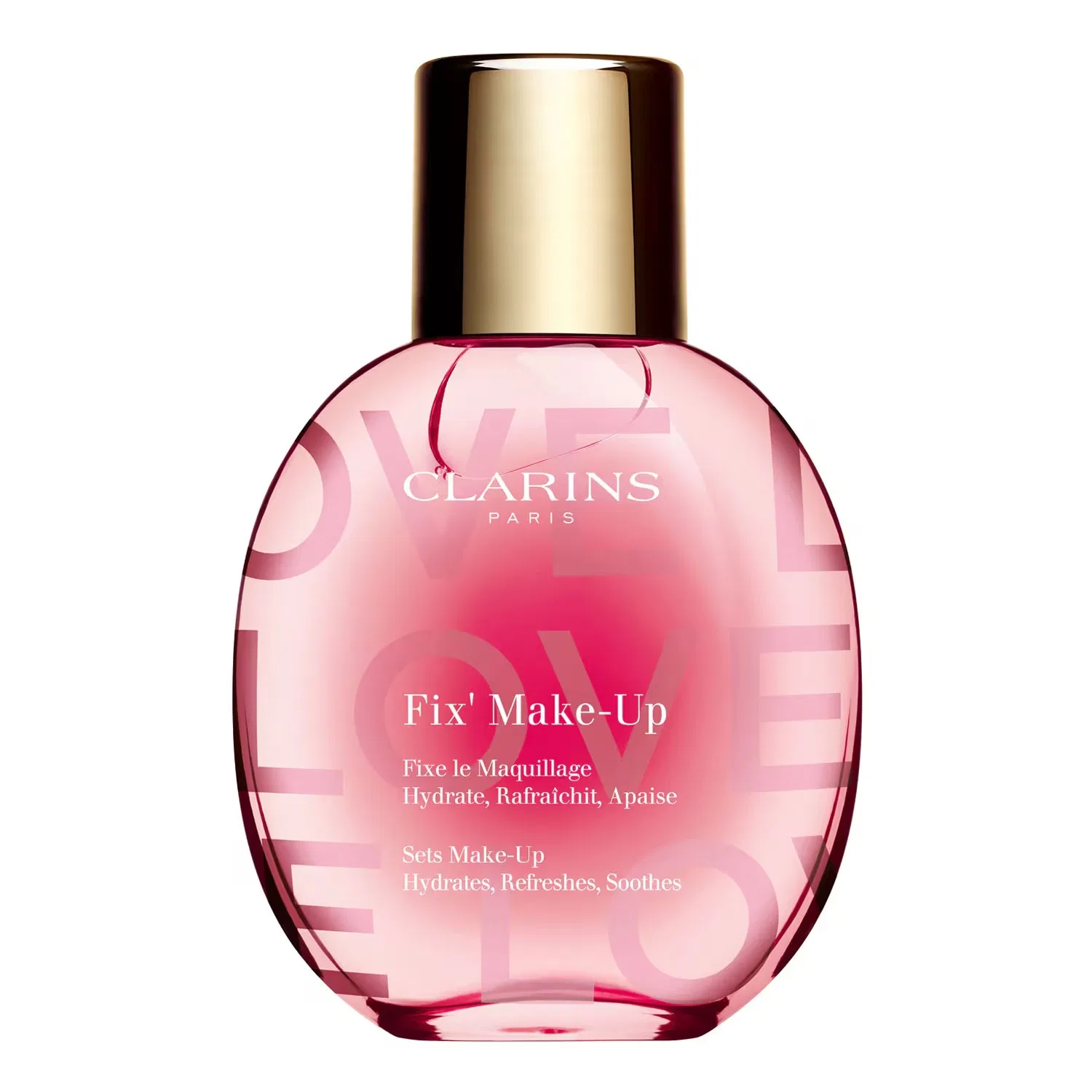 Фиксирующий спрей для макияжа 50 мл с LOVE-принтом CLARINS, Rosé