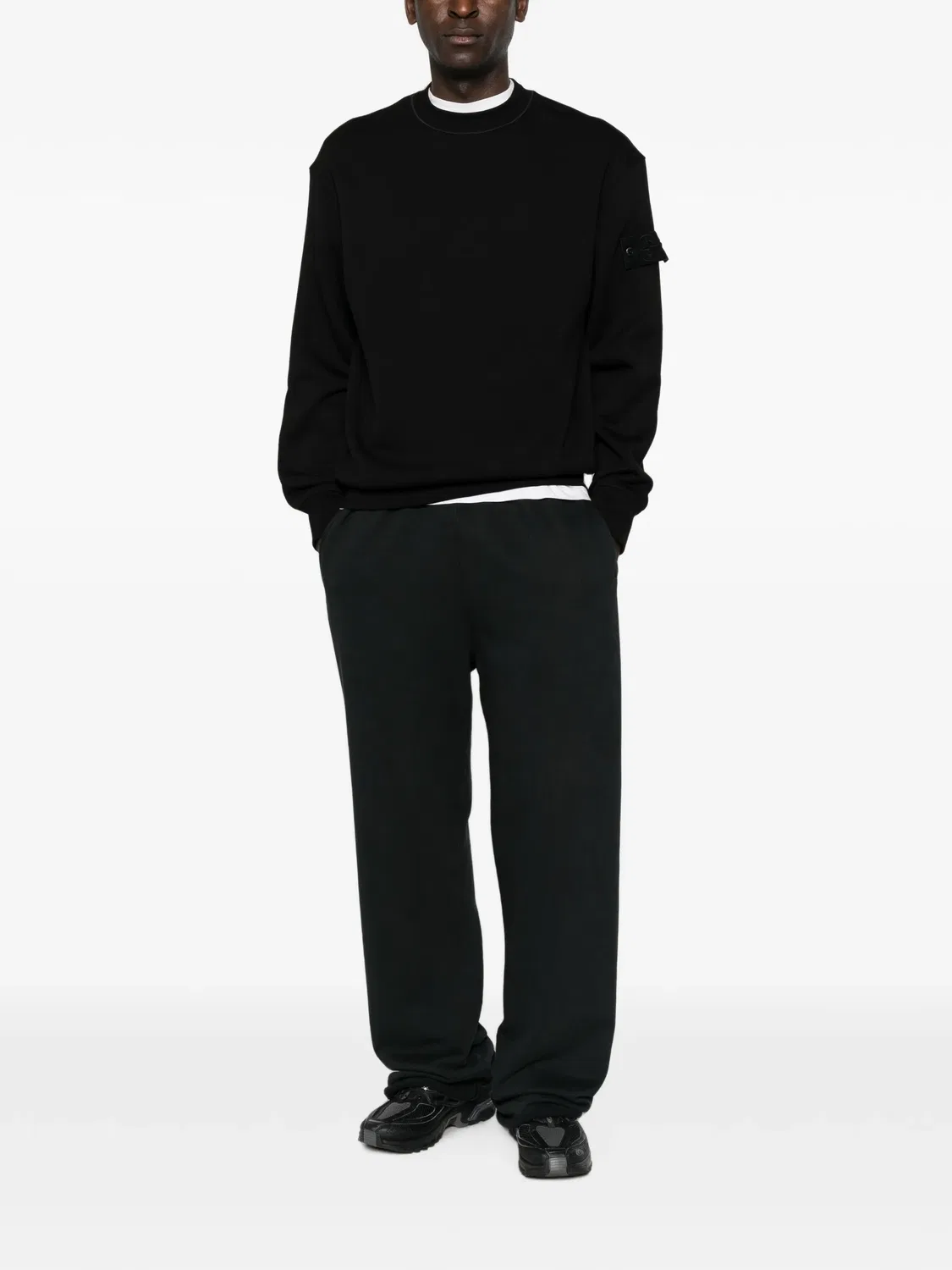Stone Island Джемпер с нашивкой-логотипом черный — фото 4