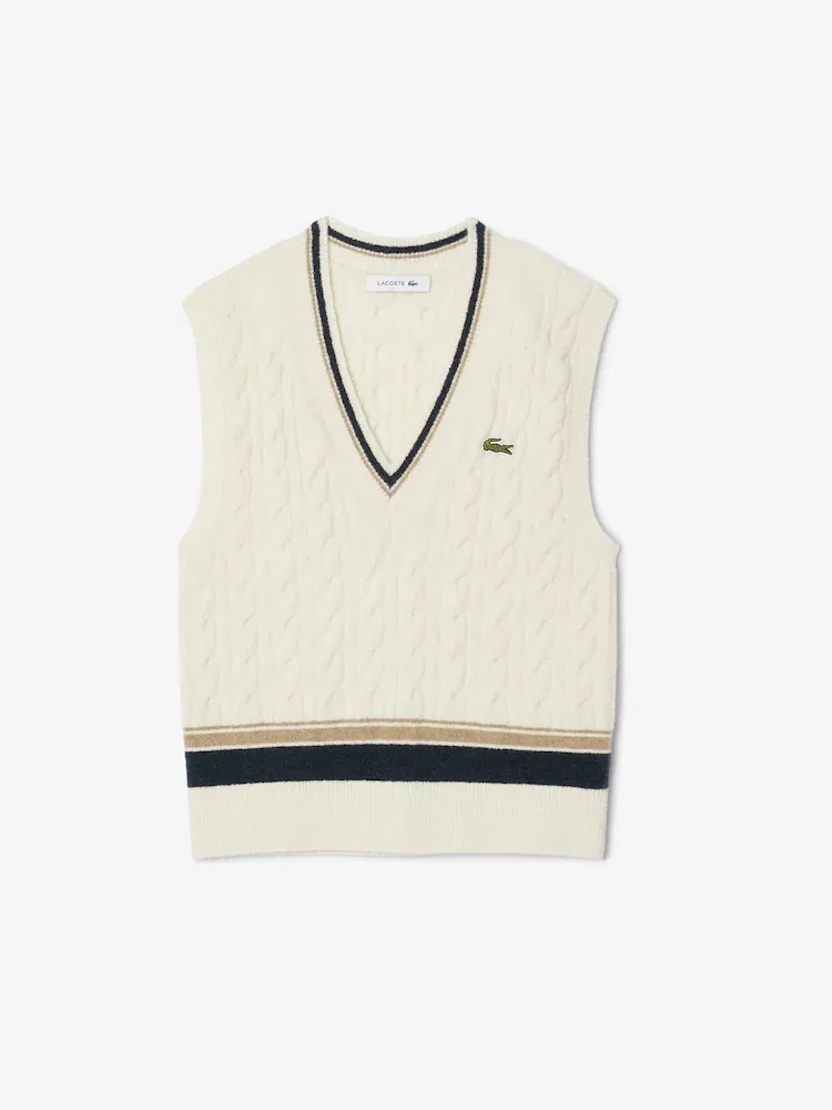 Жилет LACOSTE Tipping Point Cable, Черный — фото 4