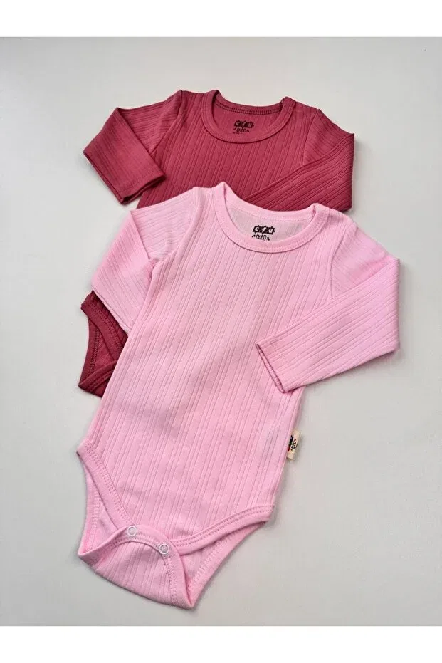Детское боди для новорожденных с длинным рукавом Efu Baby, Cherry-Pink — фото 4