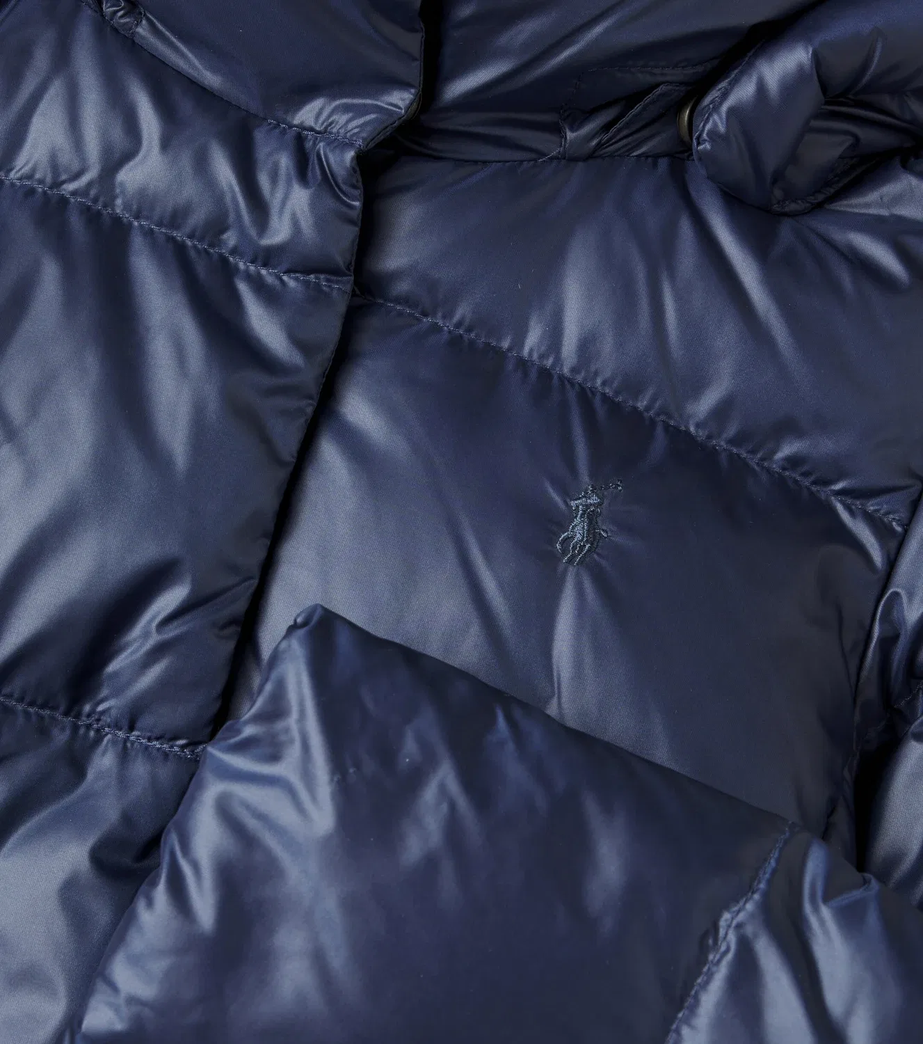 Стеганое пуховое пальто Newport Navy Polo Ralph Lauren Kids, синий — фото 2