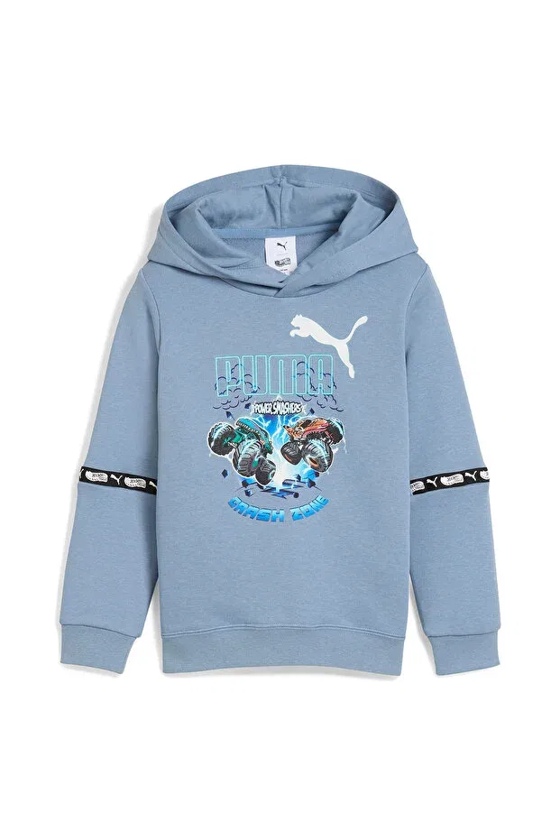 Детское худи для девочек с капюшоном X hot wheels hoodie Puma, Cool Blue — фото 4