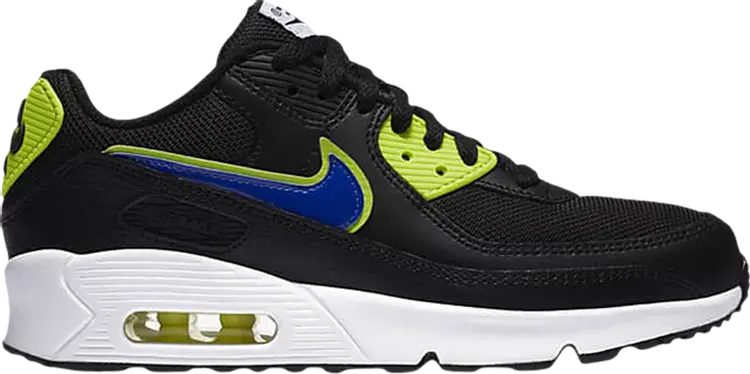 

Кроссовки Nike Air Max 90 GS 'Black Volt Racer Blue', черный