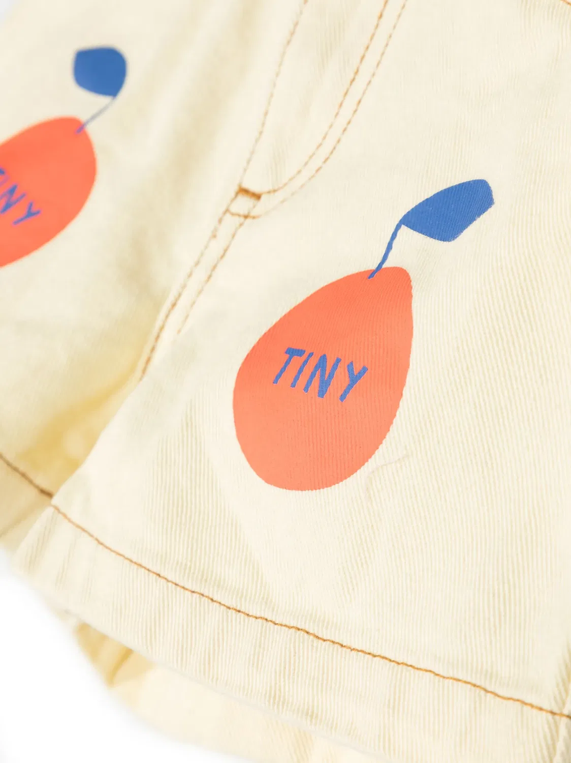 Шорты из денима с фруктовым принтом Tiny Cottons, светло-желтый — фото 2
