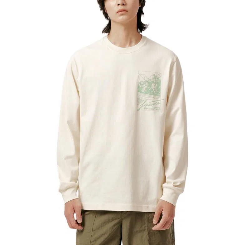 Футболка с круглым вырезом Lacoste, Cream White — фото 4