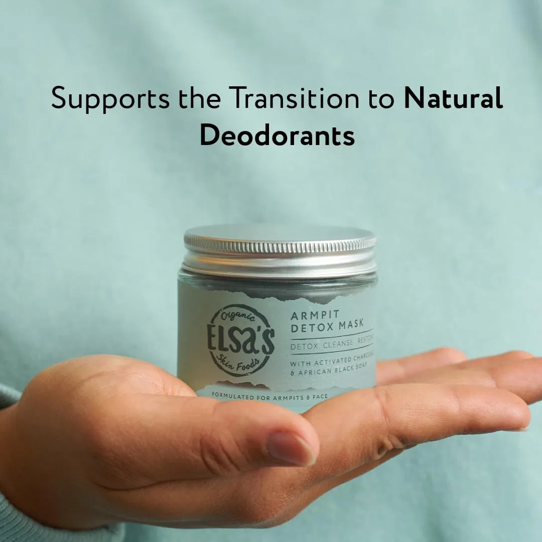 Детокс набор для подмышек, Natural Deodorant Cream and Armpit Mask, Elsa's Organic Skin Foods, 110 г, Grapefruit — фото 2