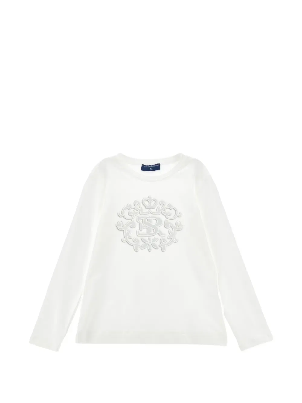 Футболка с вышитым логотипом Ermanno Scervino Junior, белый