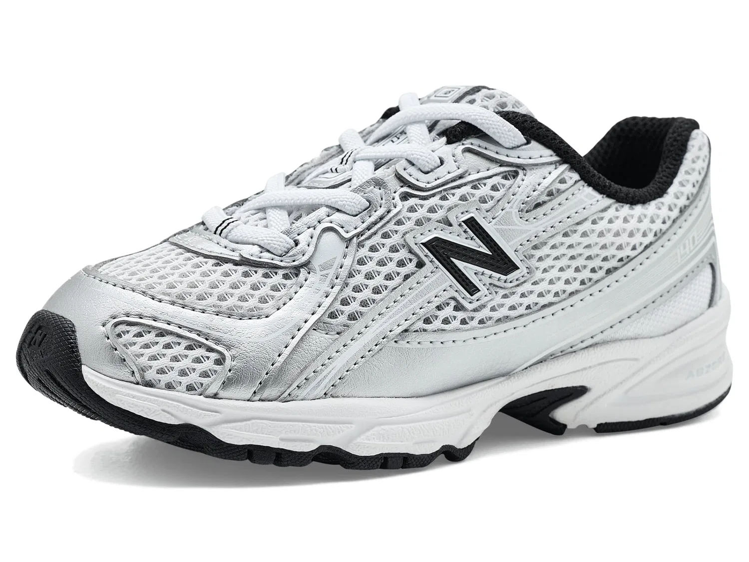 Кроссовки 740 Bungee Lace (для младенцев и малышей) New Balance Kids, Silver Metallic/Black