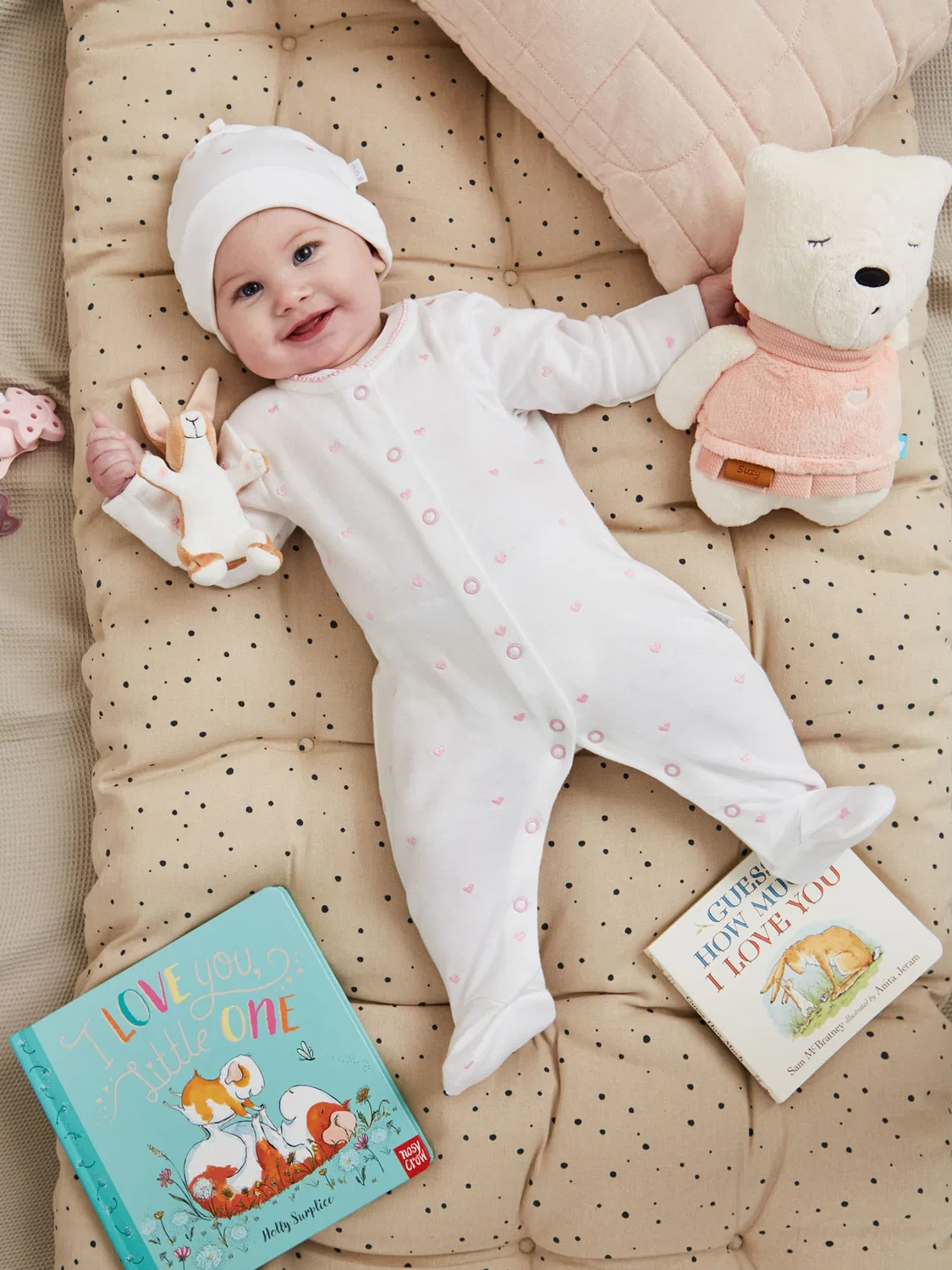 Боди с сердечками, JoJo Maman Bébé, розовый