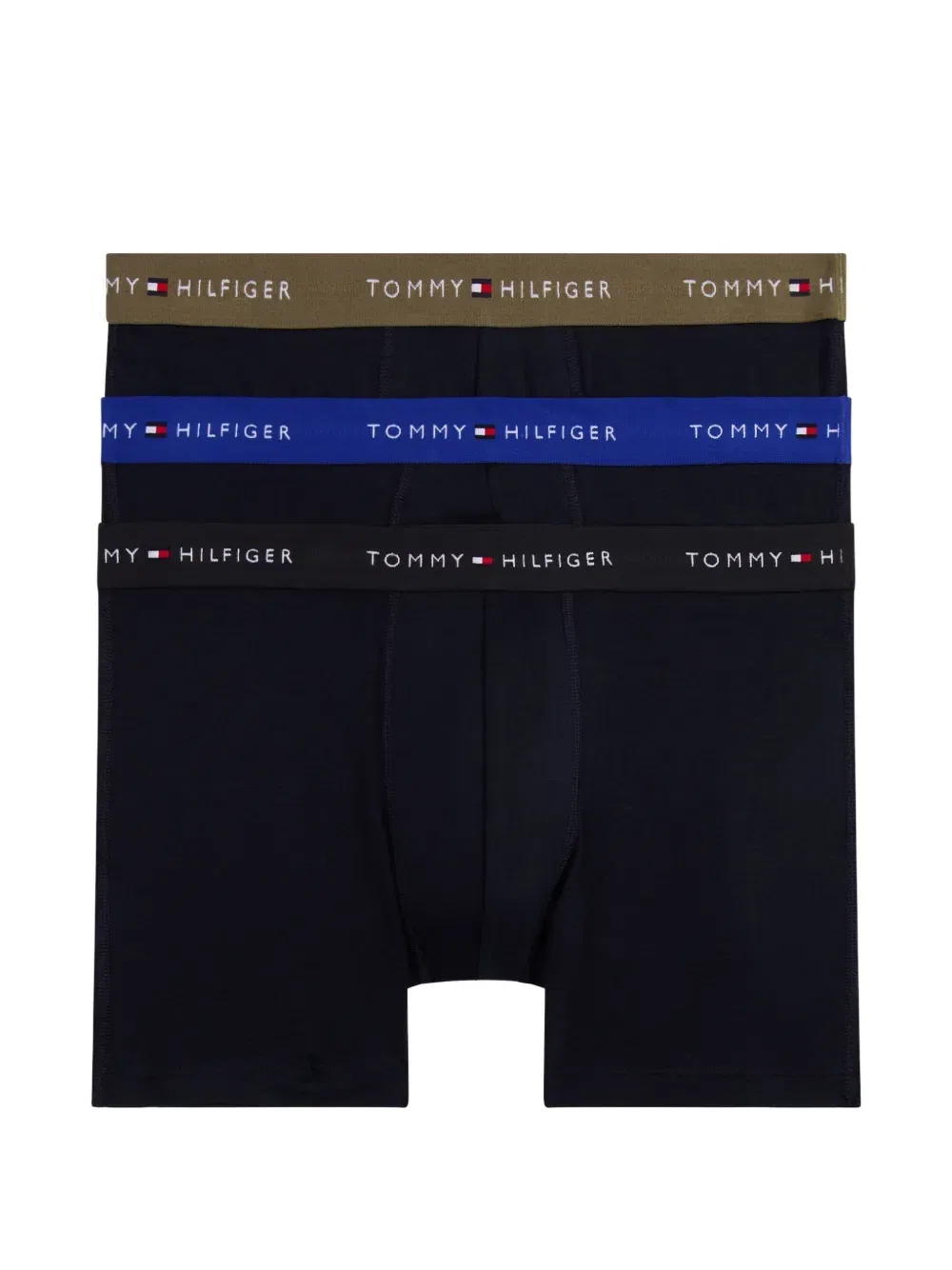 Набор из 3 боксеров с логотипом на поясе Tommy Hilfiger, черный