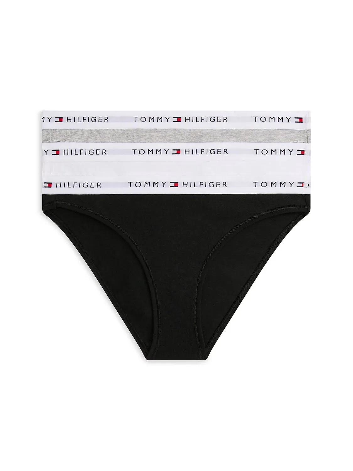 Трусики Tommy Hilfiger Essential в серо-черно-белой расцветке с эффектом потертости