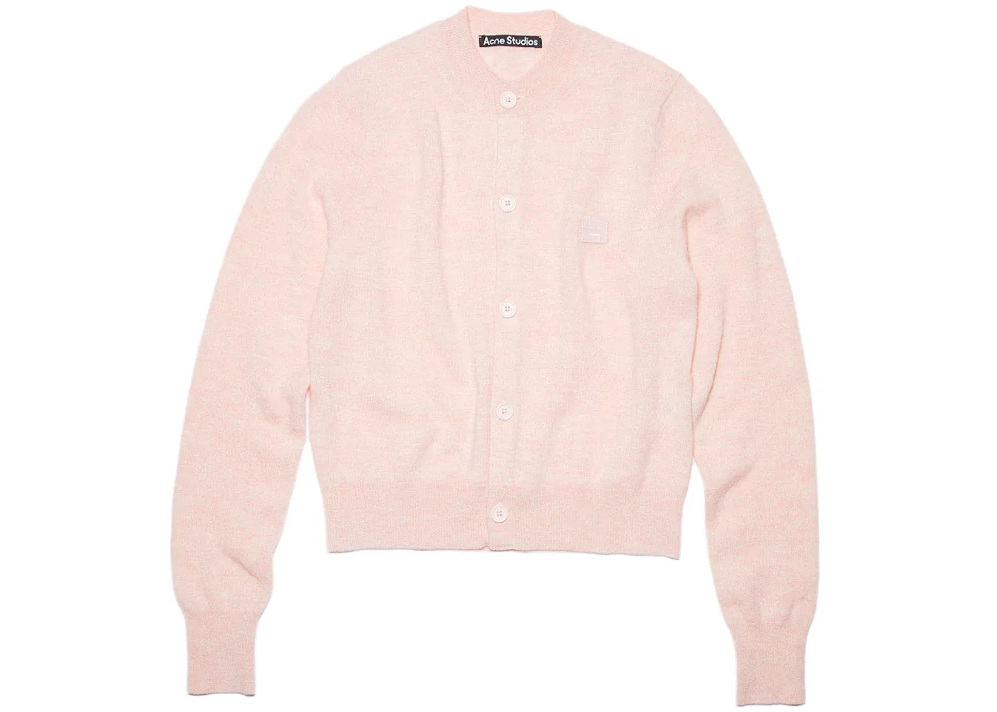 Мужской шерстяной кардиган с воротником-хомутом Acne Studios, Faded Pink Melange