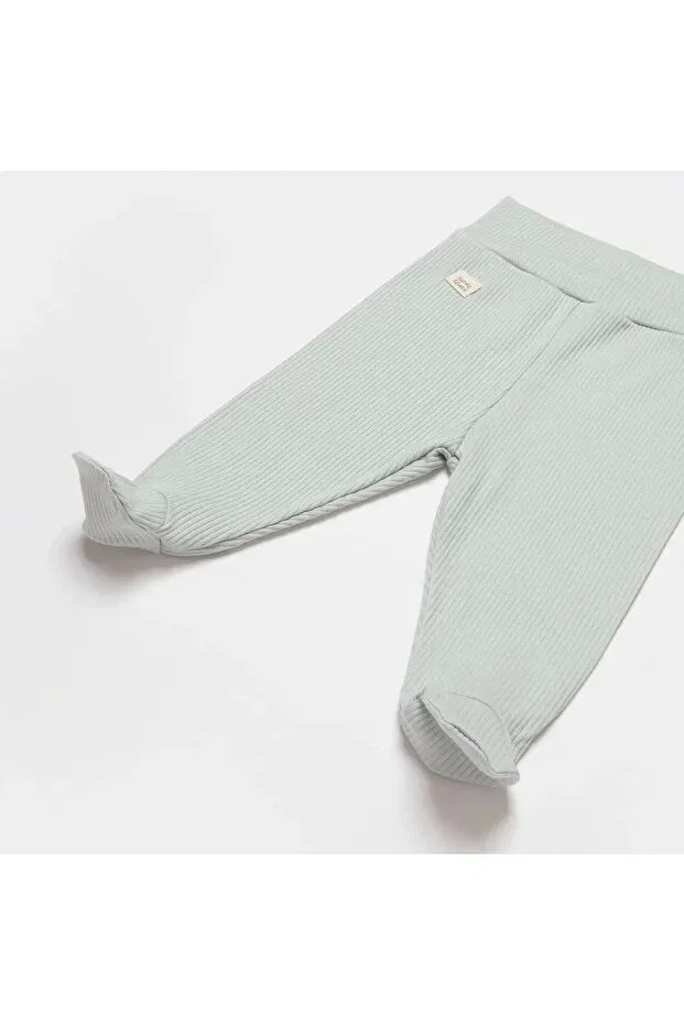 Детские брюки свободного кроя modal nature relax pants with booties Biorganic, Mint — фото 3