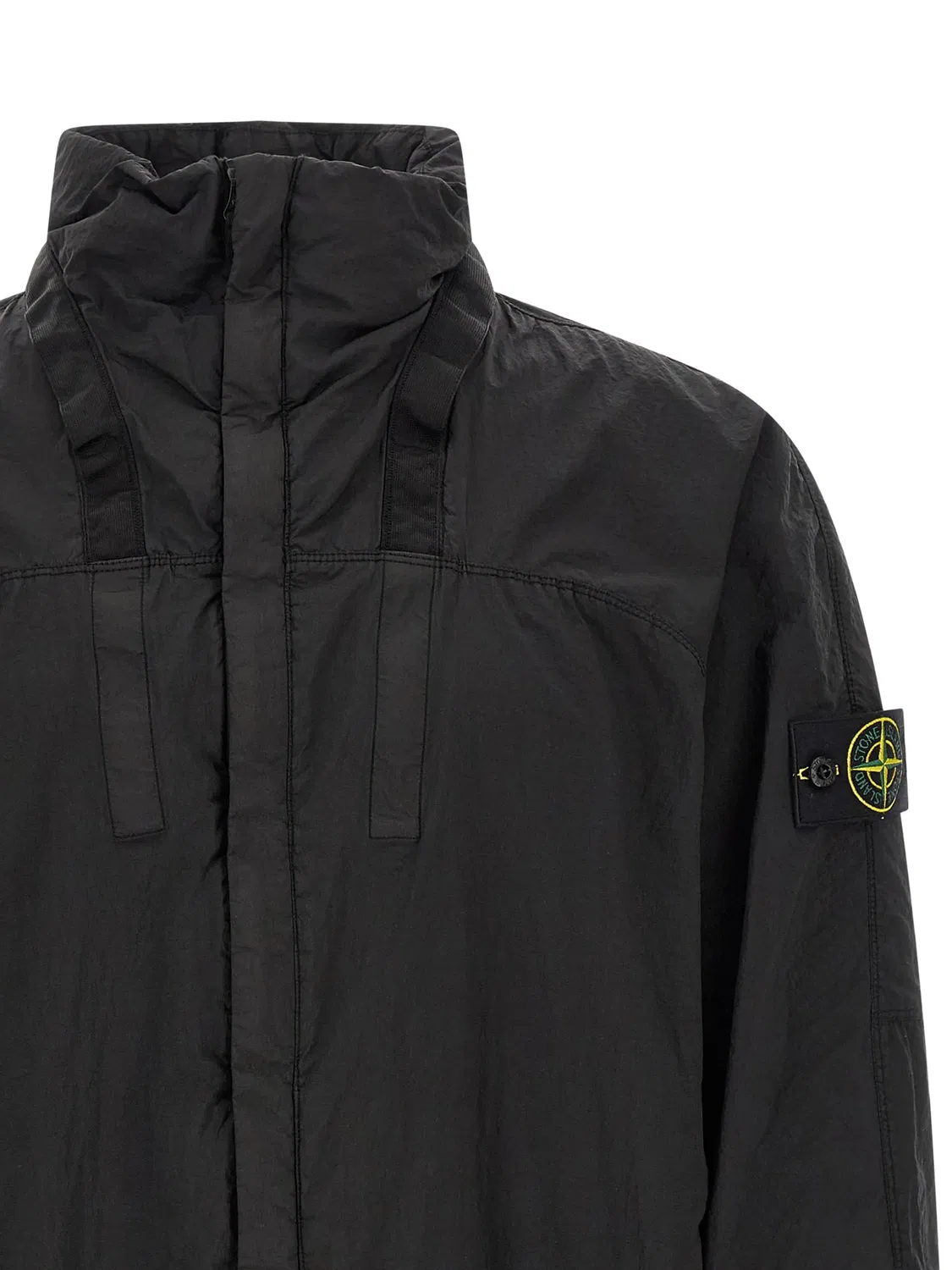 Куртка-бомбер из нейлона, черная Stone Island, черный — фото 2