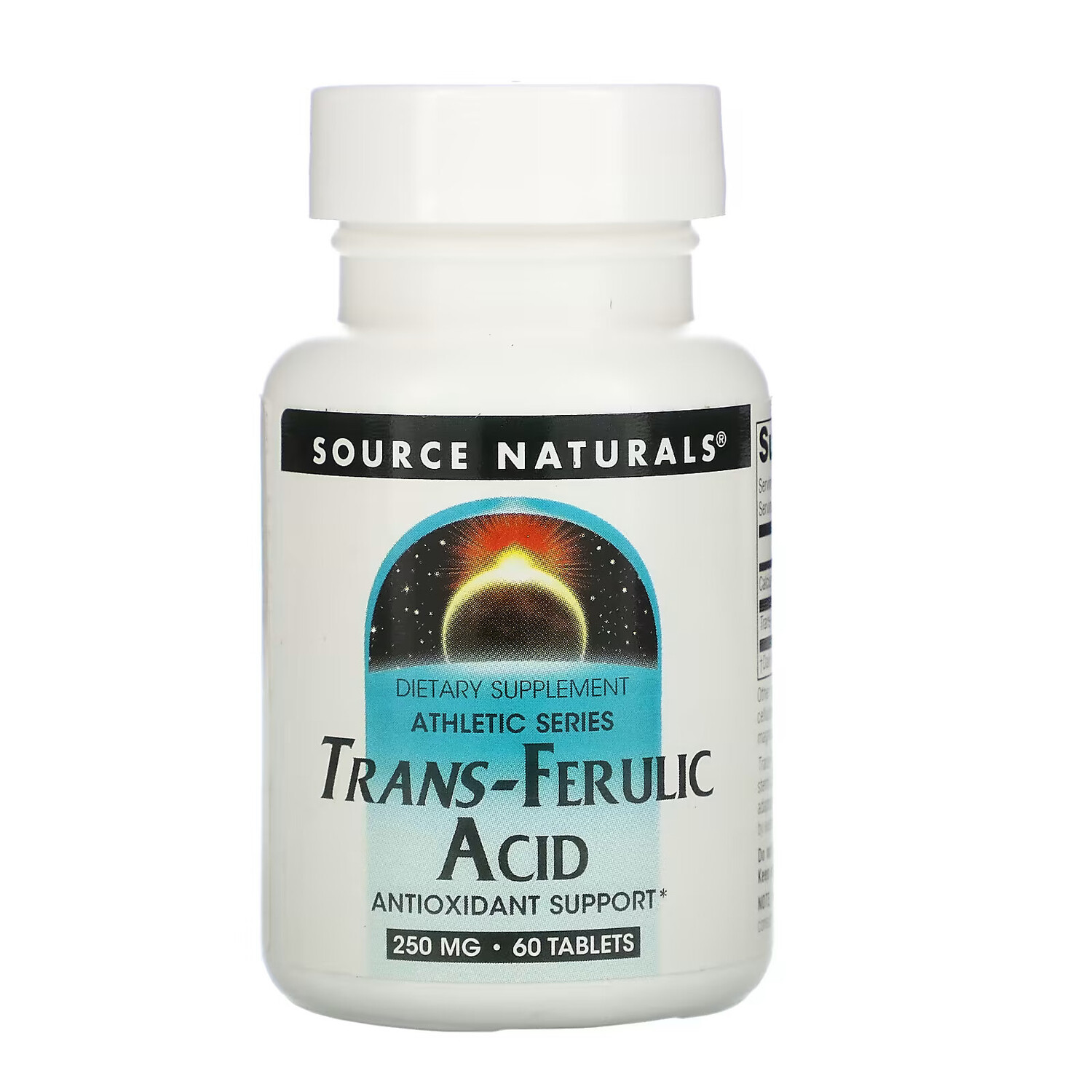 

Source Naturals, Athletic Series, транс-феруловая кислота, 250 мг, 60 таблеток