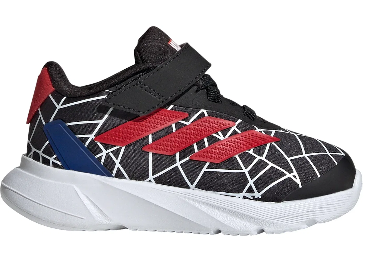 Детские кроссовки для мальчиков с дизайном Spider-Man Adidas Duramo EL, Core Black Better Scarlet Cloud White