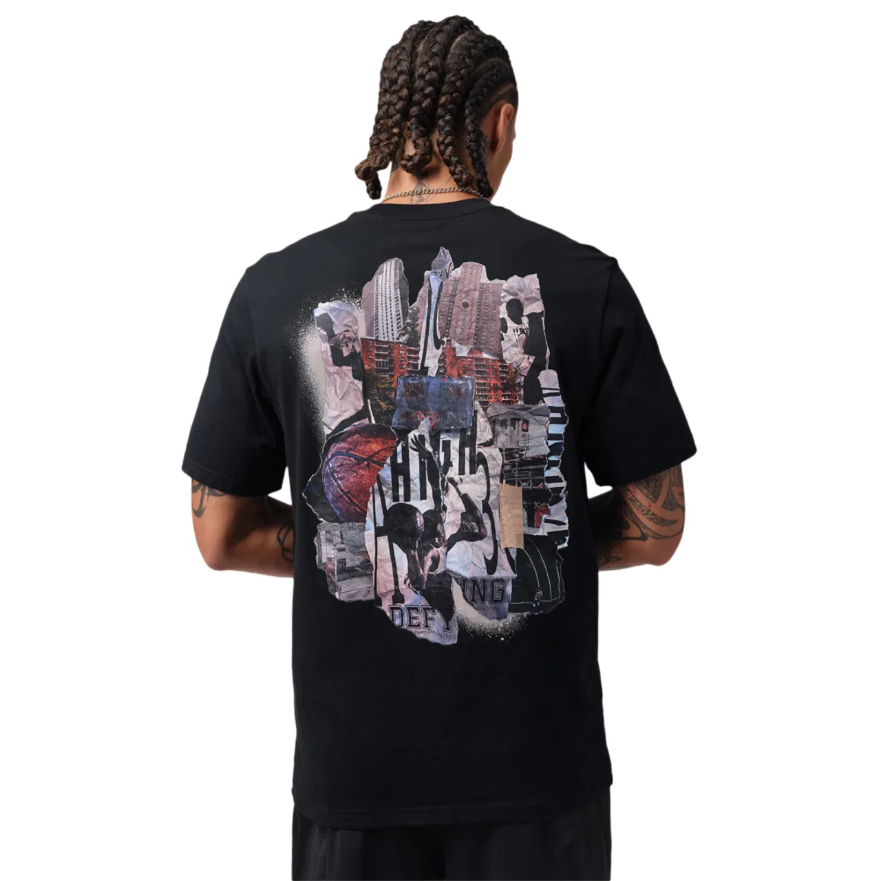 Мужская футболка с технологией Dri-FIT NY vs NY Jordan, черный/белый — фото 2