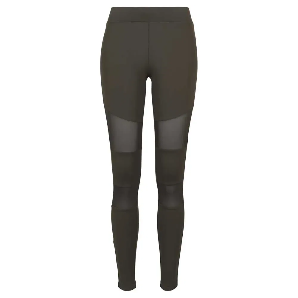 Леггинсы Tech Mesh Urban Classics, зеленый