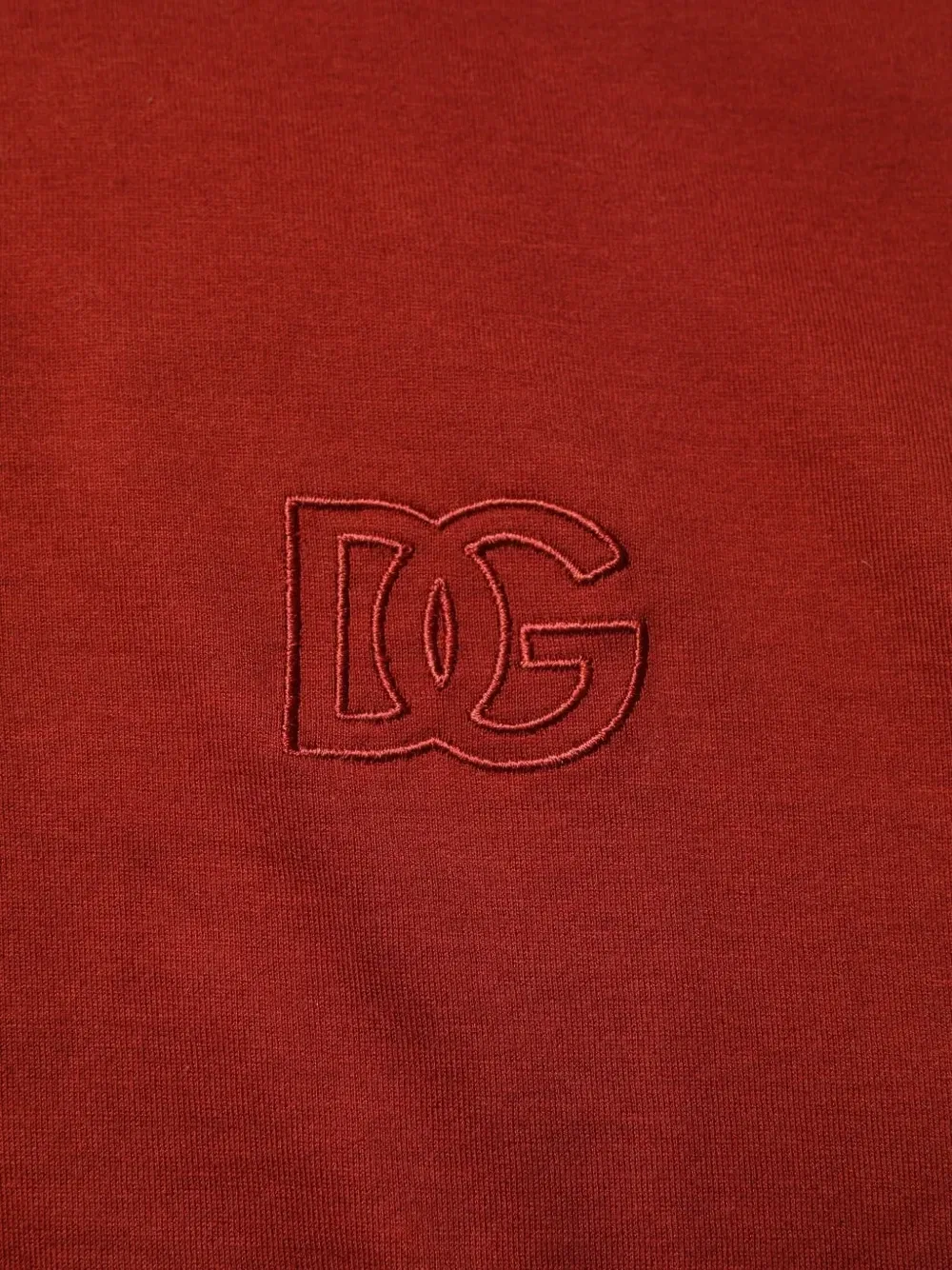 Рубашка поло с вышитым логотипом DG DOLCE & GABBANA, красный — фото 4