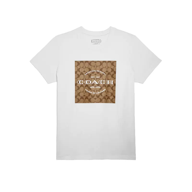 

Футболка Coach Signature In Organic Cotton, белый