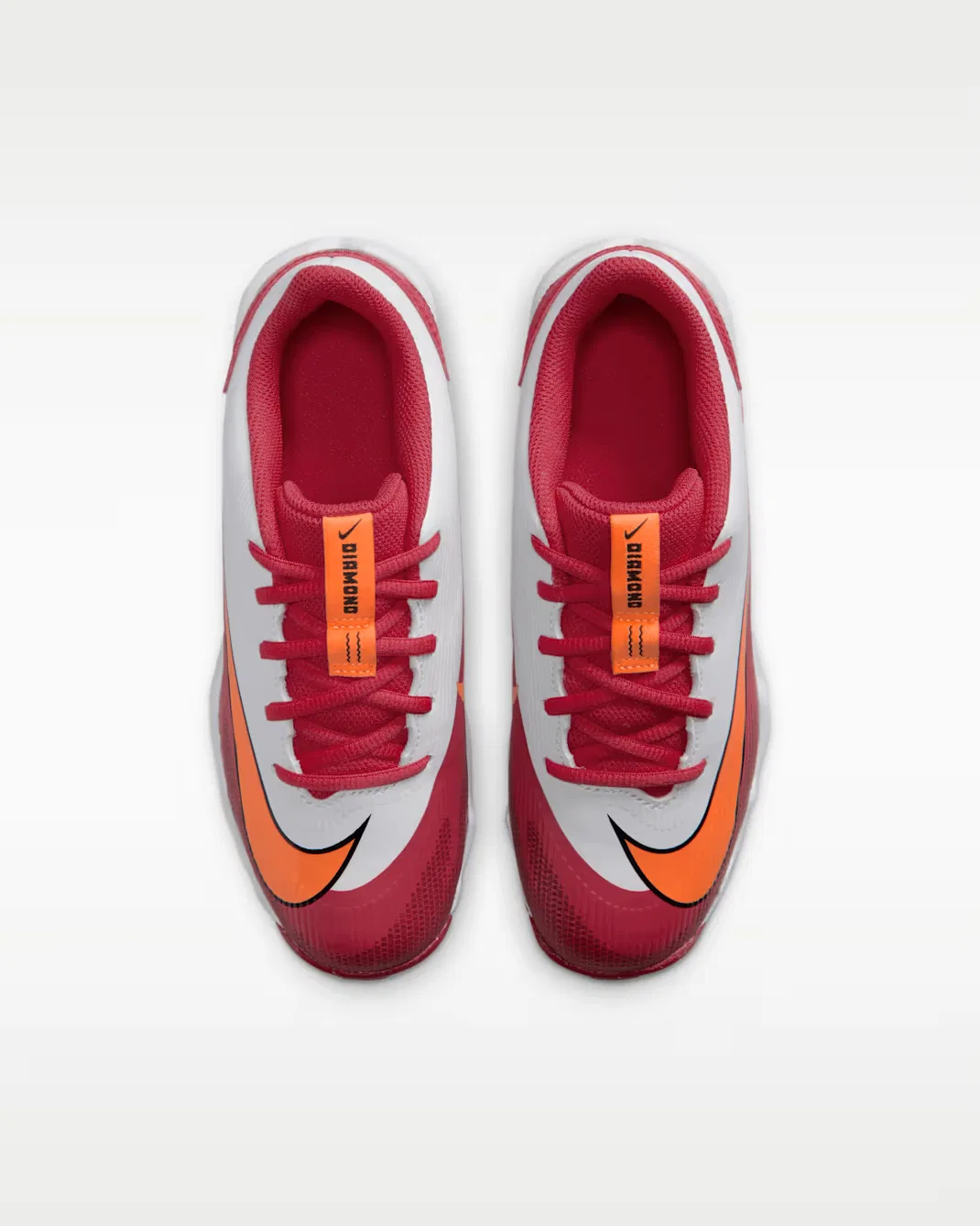 Бейсбольные бутсы для детей постарше Nike Diamond Clutch, Fusion Red/Varsity Red/White/Sunset Glow — фото 4