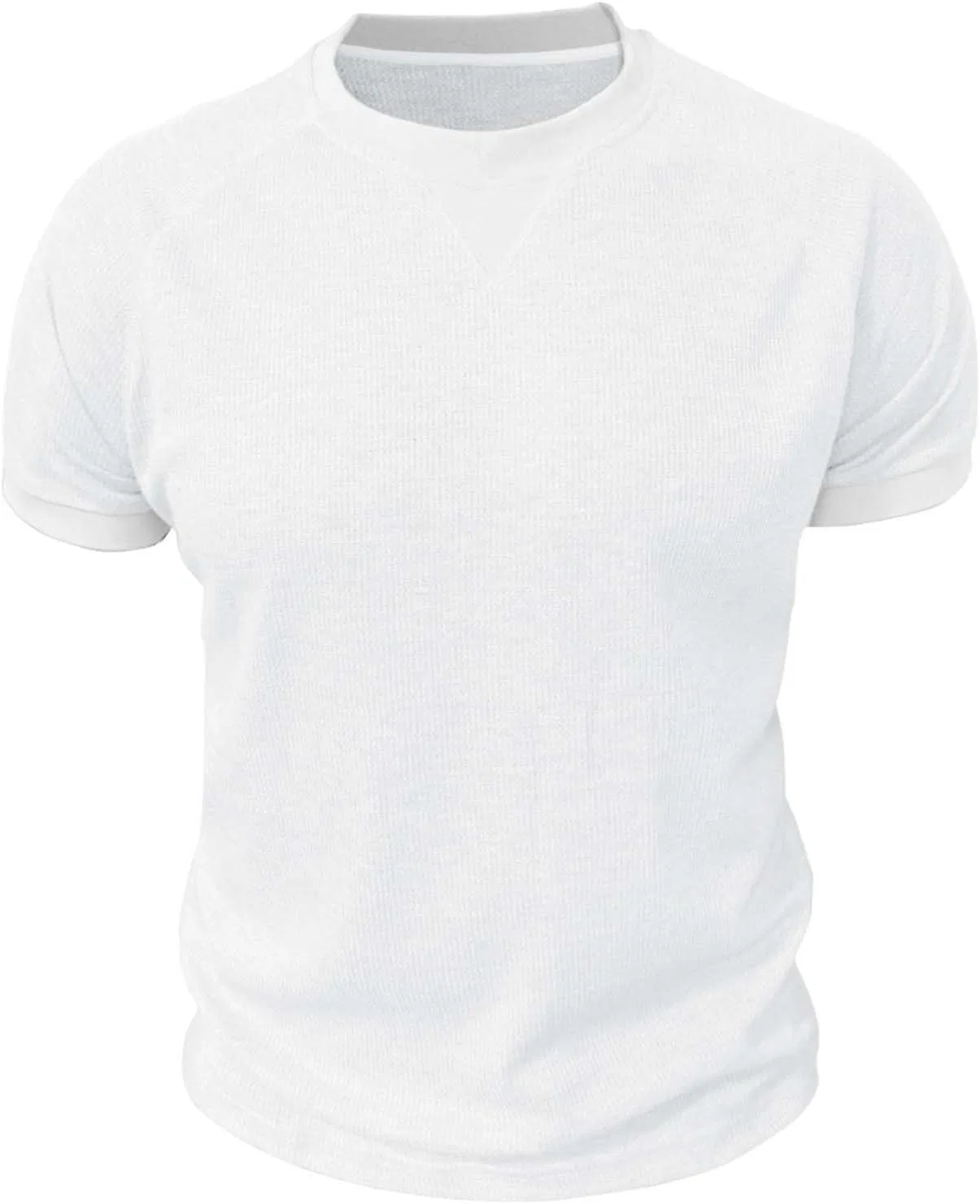 Мужская футболка с вафельным переплетением Crewneck, White — фото 4